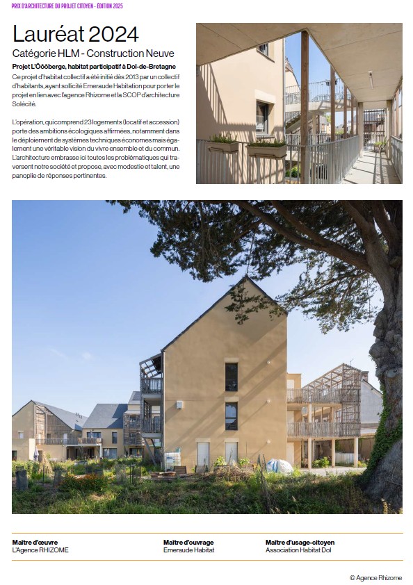 habitat participatif - Dol de Bretagne - Lauréat